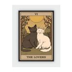 fırsatlar diyarı The Lovers - Aşıklar Tarot Kartı Vintage Duvar Posteri - Kalın Kağıt - Çerçevesiz