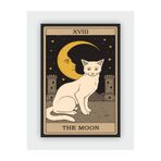 fırsatlar diyarı The Moon - Ay Tarot Kartı Vintage Duvar Posteri - Kalın Kağıt - Çerçevesiz