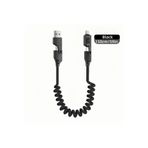 FIRSATTAN 65W Çoklu 4in1 USB Type-C ve Lightning Spiral Şarj ve Data Kablosu 1.5m