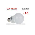 FırsatVar Klasik Duy Uyumlu Led Lamba Aydınlatma Ampül 7 Watt 7w Enerji Tasarruflu Led Ampul 10 Adet