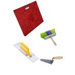 FırsatYapıMarket Usta Sıvacı Seti 4 Parça - Sıva Küreği + Alçı Mala 35CM +Su Serpme Fırçası + Sıva Malası