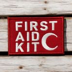 First Aid Kit Ilk Yardım Çantası Yazılı Patch Peç - 8x5 cm