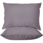 First Choice %100 Pamuk Saten 200 Tc (80 Tel) 2’li Yastık Kılıfı Seti - 50X70 cm - Açık Gri - 50 x 70