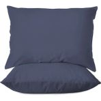 First Choice %100 Pamuk Saten 200 Tc (80 Tel) 2’li Yastık Kılıfı Seti - 50X70 cm - Gece Mavisi - 50 x 70