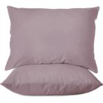First Choice %100 Pamuk Saten 200 Tc (80 Tel) 2’li Yastık Kılıfı Seti - 50X70 cm - Leylak - 50 x 70
