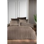 First Choice Artwel %100 Pamuk 200 Tc (80 Tel) Deluxe Saten Çift Kişilik Nevresim Takımı - Vizon - 200 x 220 cm