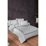 First Choice Belezza %100 Pamuk Deluxe Saten 200 Tc (80 Tel) Çift Kişilik Nevresim Takımı - Gri - 200 x 220 cm