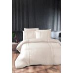 First Choice Elegant 100 Pamuk 150 Tc (56 Tel) Jakarlı Çift Kişilik Nevresim Takımı - Krem - 200 x 220 cm
