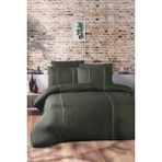 First Choice Elegant %100 Pamuk 150 Tc (60 Tel) Deluxe Ranforce Çift Kişilik Nevresim Takımı - Haki - 200 x 220 cm