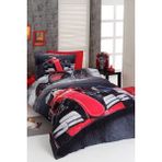 First Choice Fast %100 Pamuk Saten 200 Tc (80 Tel) Tek Kişilik Nevresim Takımı - Kırmızı - 160 x 220 cm