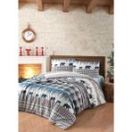 First Choice Flanel Nevresim Takımı Cozy Green Çift Kişilik - 200 x 220 cm - Yeşil
