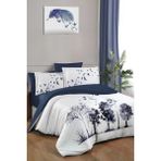First Choice Influx %100 Pamuk Saten 200 Tc (80 Tel) Çift Kişilik Nevresim Takımı - Lacivert - 200 x 220 cm