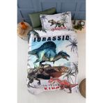 First Choice Jurassic %100 Pamuk 150 TC (56 Tel) Jakarlı Tek Kişilik Nevresim Takımı