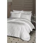 First Choice Lamone %100 Pamuk Saten 200 Tc (80 Tel) Jakarlı Çift Kişilik Nevresim Takımı - Krem - 200 x 220 cm