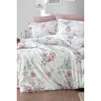 First Choice Leena %100 Pamuk Saten 200 Tc (80 Tel) Çift Kişilik Nevresim Takımı - Pudra - 200 x 220 cm