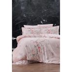 First Choice Matilde %100 Pamuk Saten 200 Tc (80 Tel) Çift Kişilik Nevresim Takımı - Pudra - 200 x 220 cm