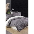 First Choice Mesi %100 Pamuk Saten 200 Tc (80 Tel) Çift Kişilik Nevresim Takımı - Gri - 200 x 220 cm