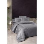 First Choice Modalife %100 Pamuk 200 Tc (80 Tel) Deluxe Saten Çift Kişilik Nevresim Takımı - Gümüş - 200 x 220 cm