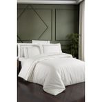 First Choice Pierre %100 Pamuk 200 Tc (80 Tel) Nakışlı Çift Kişilik Nevresim Takımı - Krem - 200 x 220 cm