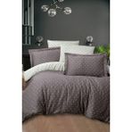 First Choice Point %100 Pamuk Saten 200 Tc (80 Tel) Tek Kişilik Nevresim Takımı - Kahve - 160 x 220 cm
