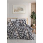 First Choice Radolf %100 Pamuk Saten 200 Tc (80 Tel) Tek Kişilik Nevresim Takımı - Gri - 160 x 220 cm