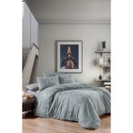 First Choice Rumisa %100 Pamuk 150 Tc (60 Tel) Ranforce Çift Kişilik Nevresim Takımı - Gri - 200 x 220 cm