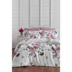 First Choice Serra %100 Pamuk Saten 200 Tc (80 Tel) Tek Kişilik Nevresim Takımı - Pudra - 160 x 220 cm