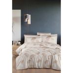 First Choice Sofira %100 Pamuk Saten 200 Tc (80 Tel) Çift Kişilik Nevresim Takımı - Bej - 200 x 220 cm