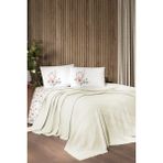 First Choice Sole %100 Pamuk 4 Parça Pike Takımı Krem