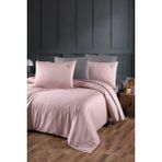 First Choice Timeless %100 Pamuk 200 Tc (80 Tel) Deluxe Saten Çift Kişilik Nevresim Takımı - Pudra - 200 x 220 cm