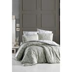 First Choice Zena %100 Pamuk 150 Tc (56 Tel) Ranforce Çift Kişilik Nevresim Takımı - Yeşil - 200 x 220 cm