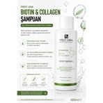First Lima Professional Biotin & Kolajen Şampuan – Saç Dökülmesine Karşı Etkili, Yıpranmış Saçlar İçin Bakım 400ML