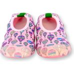 First Step Balon Desenli Pembe Kız Çocuk Kaydırmaz Tabanlı Deniz AYAKKABISI-F-7036 - 21 - 22