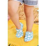 First Step Bulut Kaydırmaz Taban Bebek Yazlık Patik Mavi , Ev Botu Terliği Kreş Ayakkabısı Panduf F-824