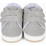 First Step G-2351 Gri Renkli Şeritli Cırt Cırtlı Erkek Bebek Patik