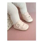 First Step G-2360 Pudra Gökkuşağı Nakışlı Cırt Cırtlı Kız Bebek Patik
