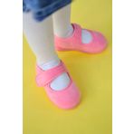 First Step Gülkurusu Kız Çocuk Cırt Cırtlı Babet - F-741