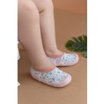 First Step Kuş Baskılı Kız Bebek Kaydırmaz Tabanlı Deniz Ayakkabısı