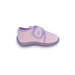 First Step Lila Kalp Nakışlı Kız Çocuk Cırt Cırtlı Panduf- F-730