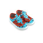 First Step Mavi Baskılı Cırtlı Erkek Çocuk Sandalet