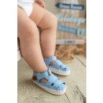 First Step Mavi Bebek Cırt Cırtlı Sandalet Patik