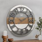 FirsTime & Co. Salaş Kalas Duvar Saati, 68,5 cm, Rustik Gri