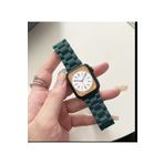 FirstModel Apple Watch Reçine Kordon (42 Mm /44 Mm /45 Mm/ 49mm/ Se/ Ultra Uyumlu ) Zümrüt Yeşil