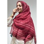 Firuze scarf Firuze Desen Bordo Renk Soft Şal