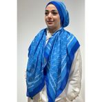 Firuze scarf Firuze Desen Mavi Renk Soft Şal