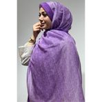Firuze scarf Firuze Desen Mor Renk Soft Şal