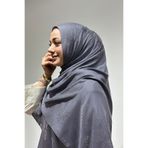 Firuze scarf Pamuk & Bambu Füme Jakar Şal