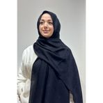 Firuze scarf Pamuk & Bambu Siyah Jakar Şal