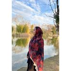 Firuze scarf ROSE DESEN BORDO RENK SOFT ŞAL