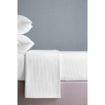 Firuze Tek Kişilik Waffle Desenli Otel Pikesi Polycotton 160X230, Lüks Dokuma Pike Hafif Kullanım Kolay Yıkama - Beyaz
